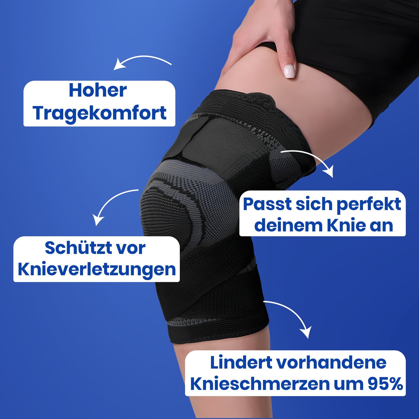 KneeGuard Sport-Kniebandage mit Klettverschluss