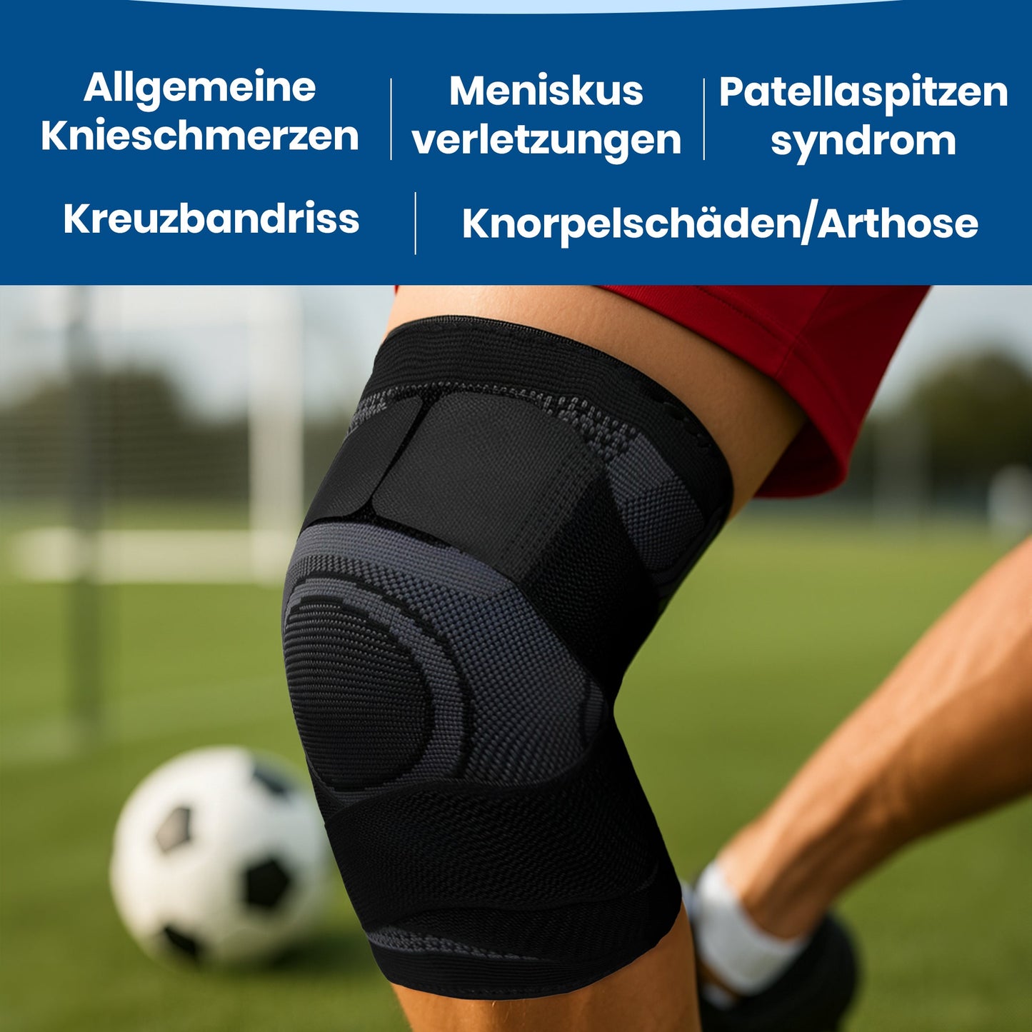 KneeGuard Sport-Kniebandage mit Klettverschluss