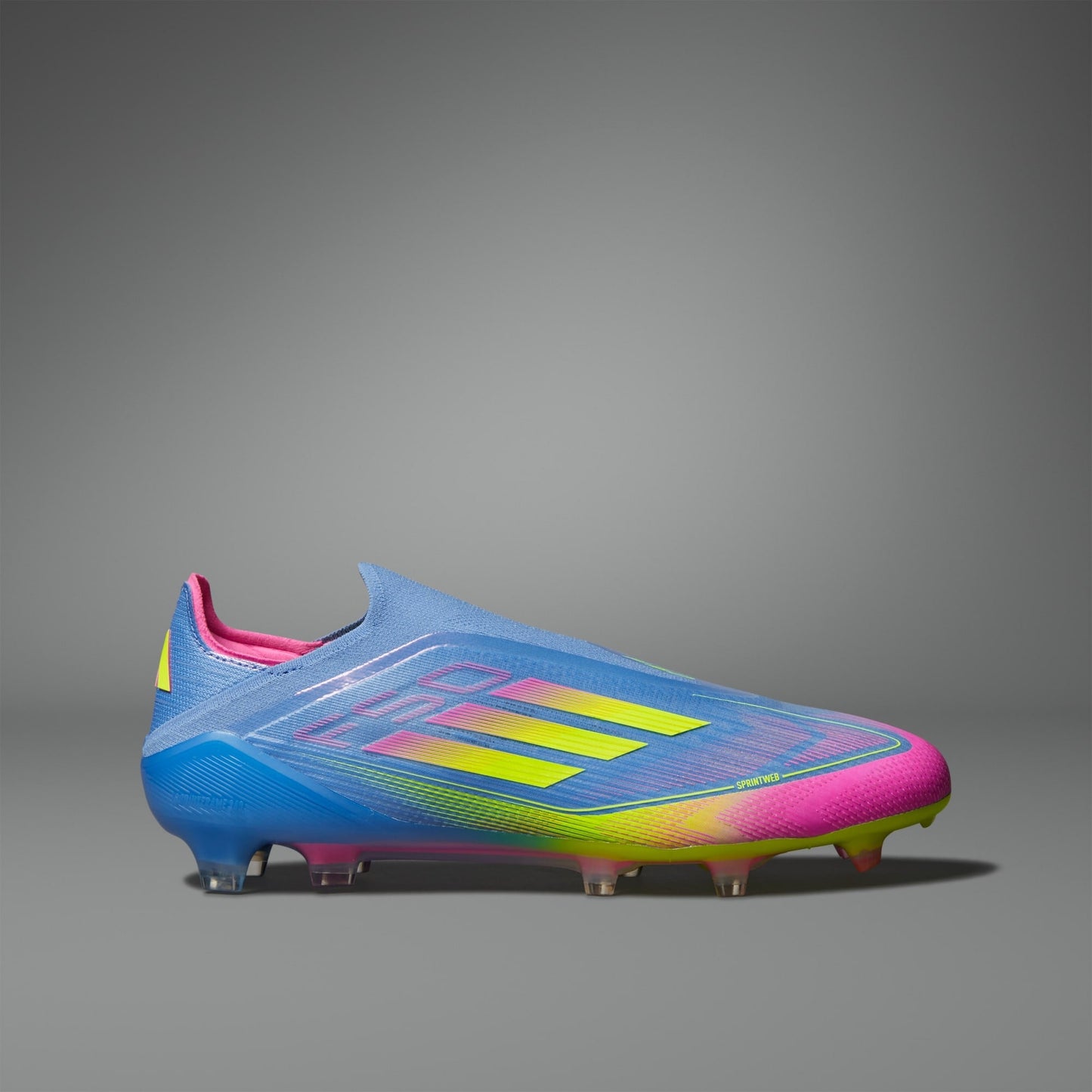 F50 Elite Laceless FG Fußballschuh Blau/Rosa