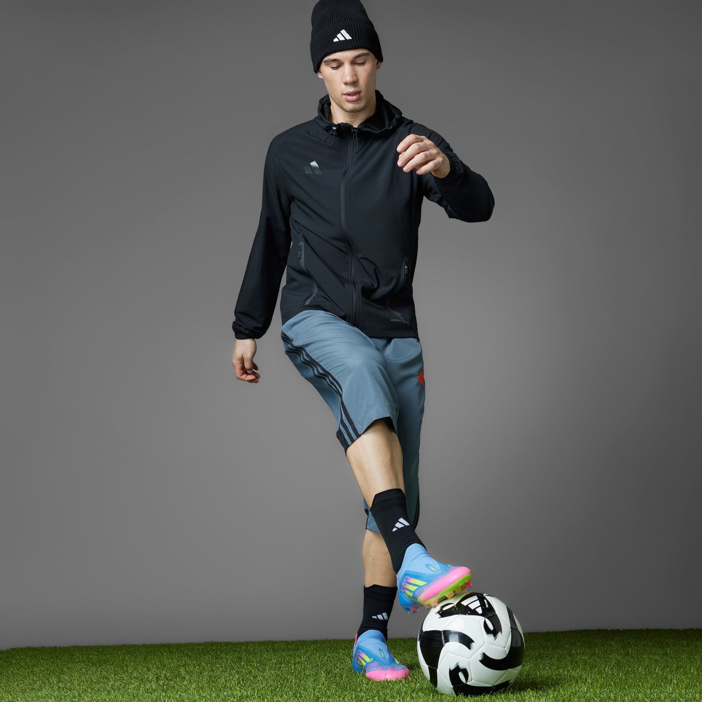 F50 Elite Laceless FG Fußballschuh Blau/Rosa