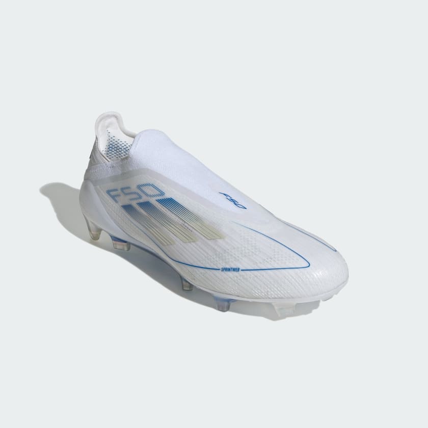 F50 Elite Laceless FG Fußballschuh Weiß/blau