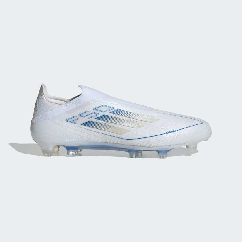 F50 Elite Laceless FG Fußballschuh Weiß/blau