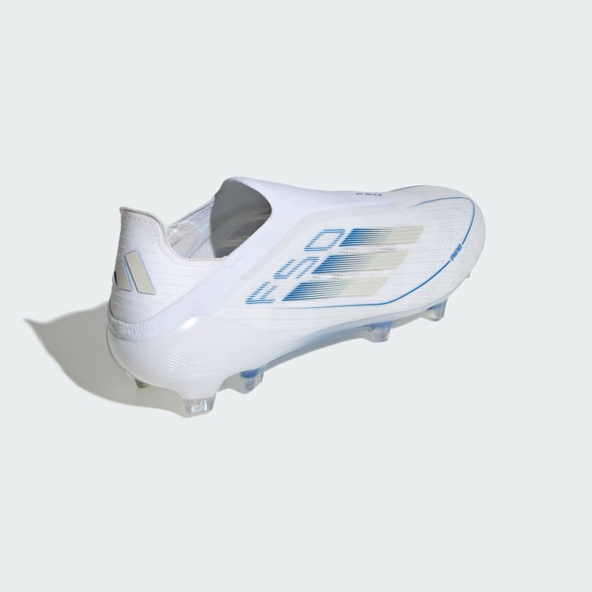 F50 Elite Laceless FG Fußballschuh Weiß/blau