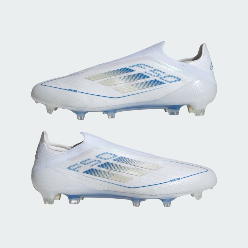 F50 Elite Laceless FG Fußballschuh Weiß/blau