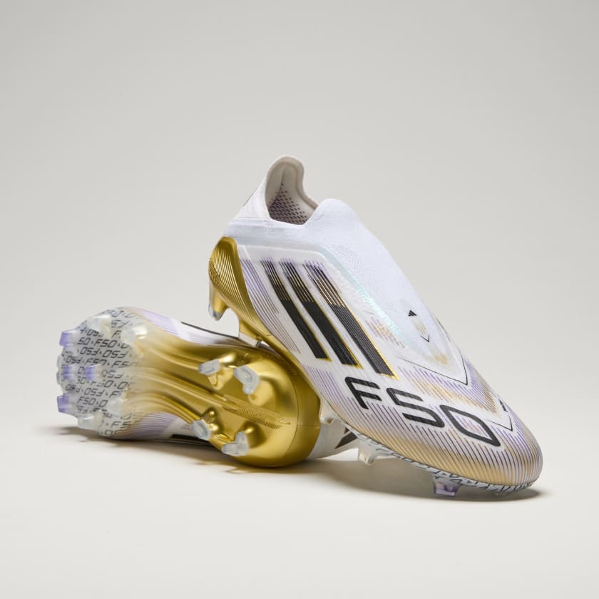 F50 Elite Laceless FG Fußballschuh Weiß/Gold