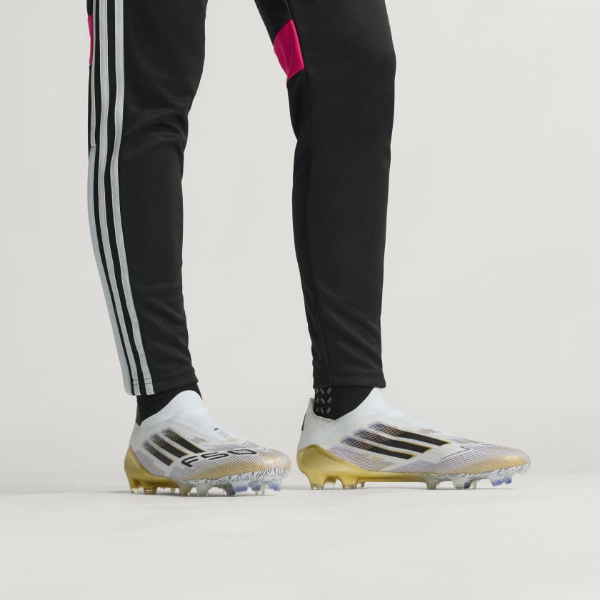 F50 Elite Laceless FG Fußballschuh Weiß/Gold