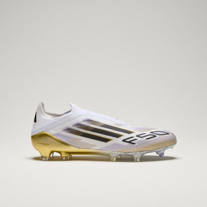 F50 Elite Laceless FG Fußballschuh Weiß/Gold