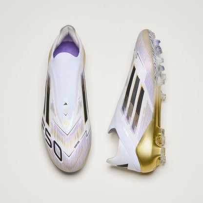 F50 Elite Laceless FG Fußballschuh Weiß/Gold