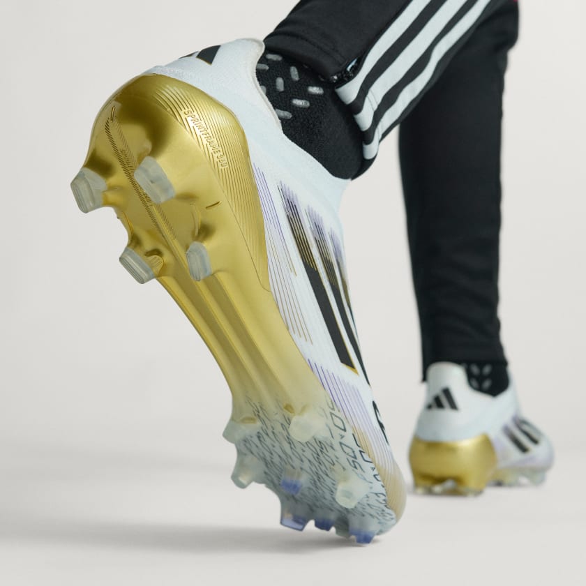 F50 Elite Laceless FG Fußballschuh Weiß/Gold