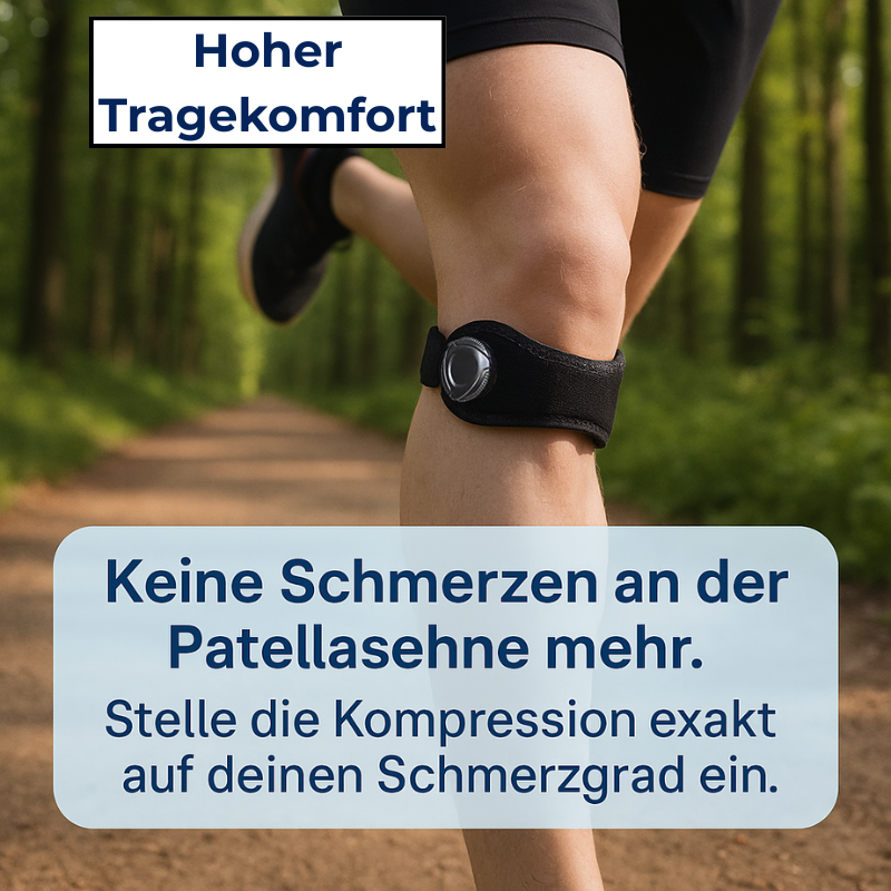 PatellaGuard Patellaband gegen Jumpers Knee mit Drehverschluss-System